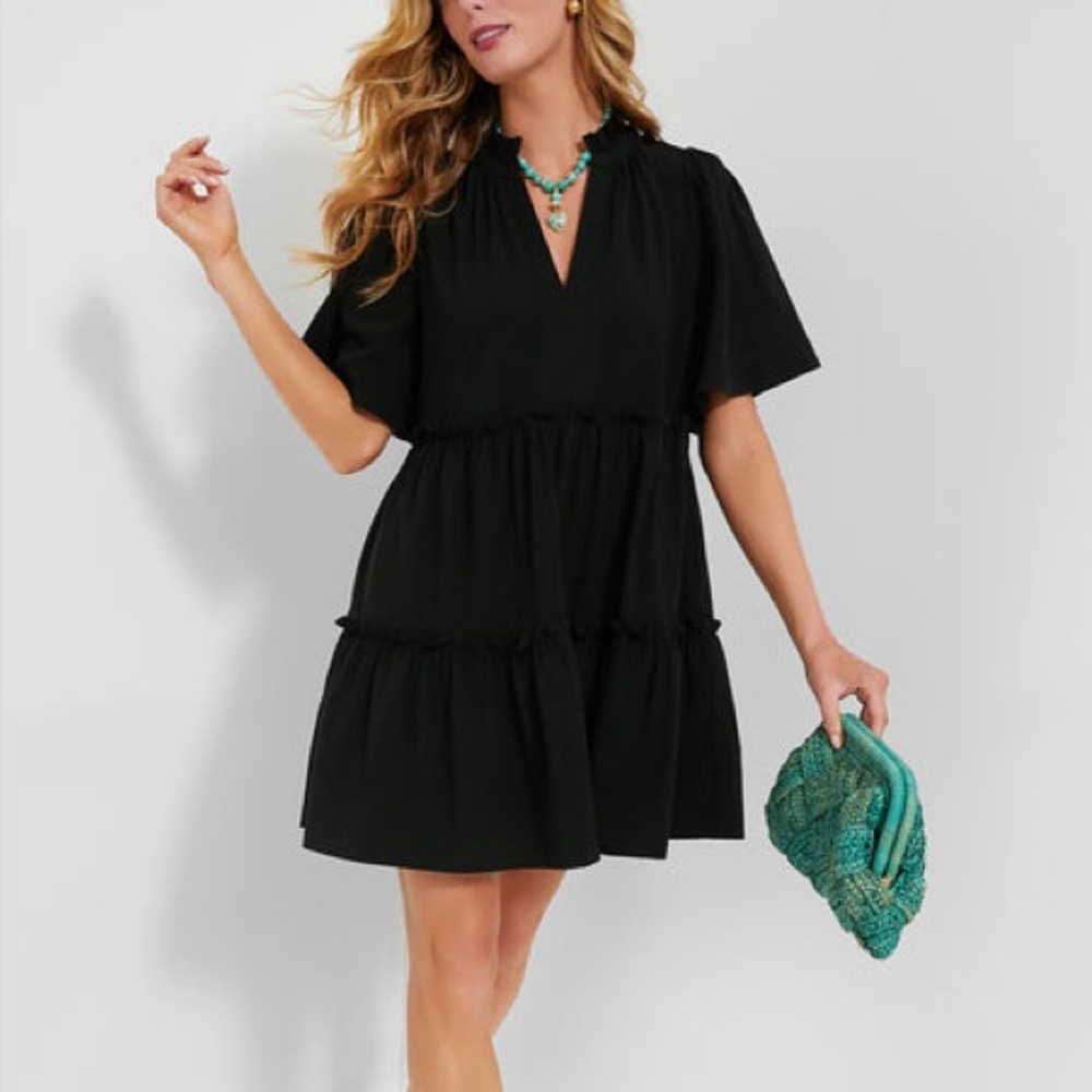 NWT  TUCKERNUCK Black‎ Crepe Crawford Dress